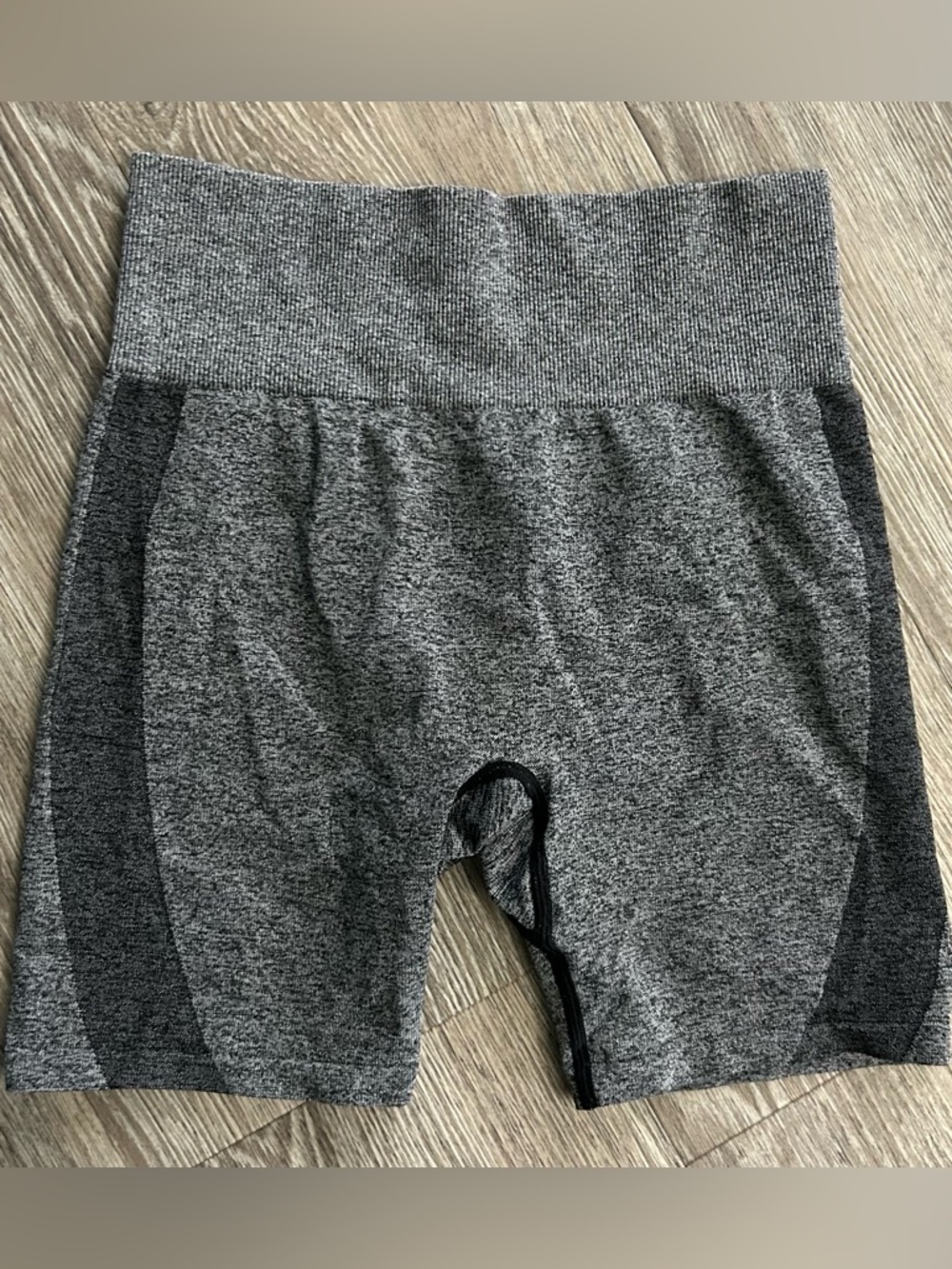 PINK Victoria's Secret Grey High-Waist Seamless Athletic Bike Shorts